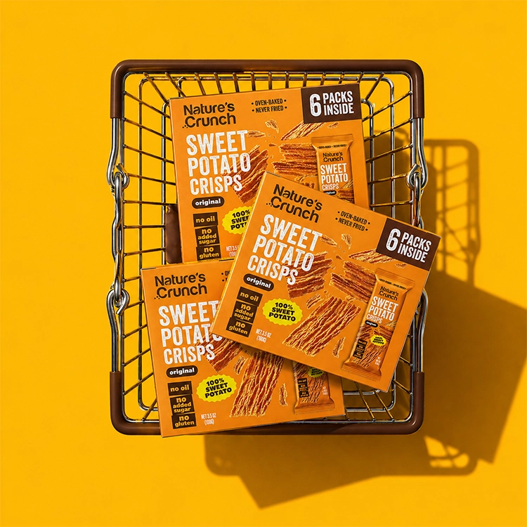 packaging design sweet potato crisps