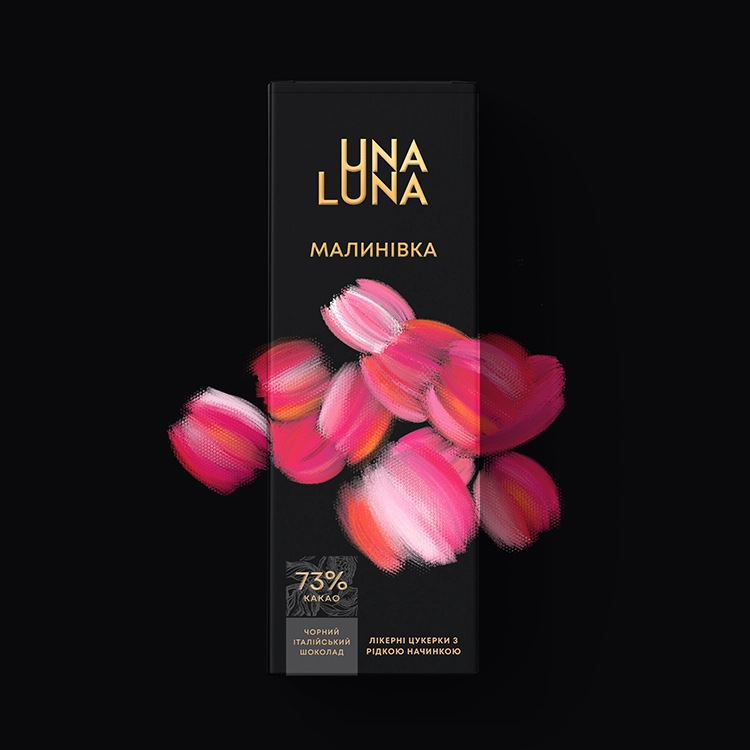 Una Luna Alcoholic chocolates Packaging Design