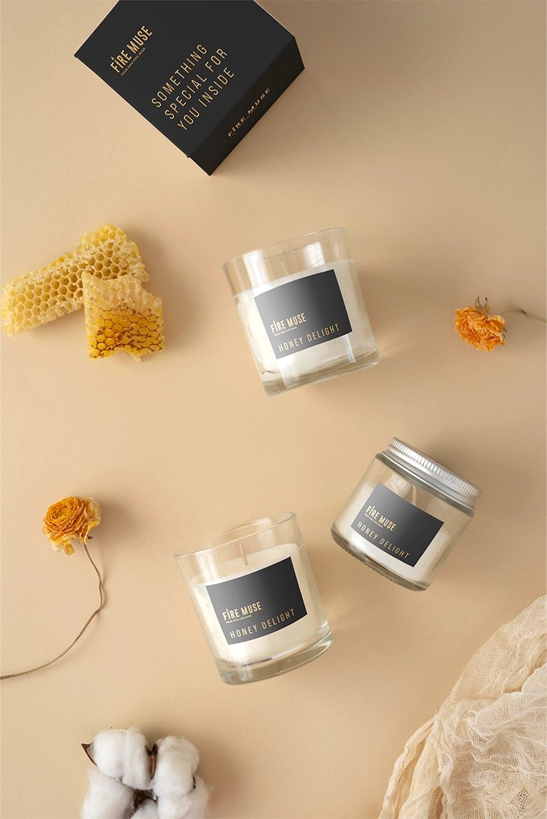 logo and label design for candles