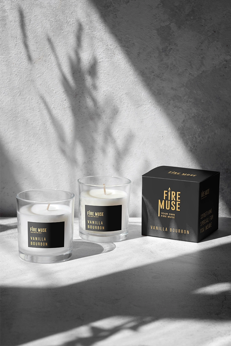 logo and label design for candles