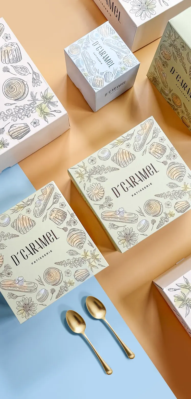 D’Caramel Patisserie. Brand Identity. Packaging Design