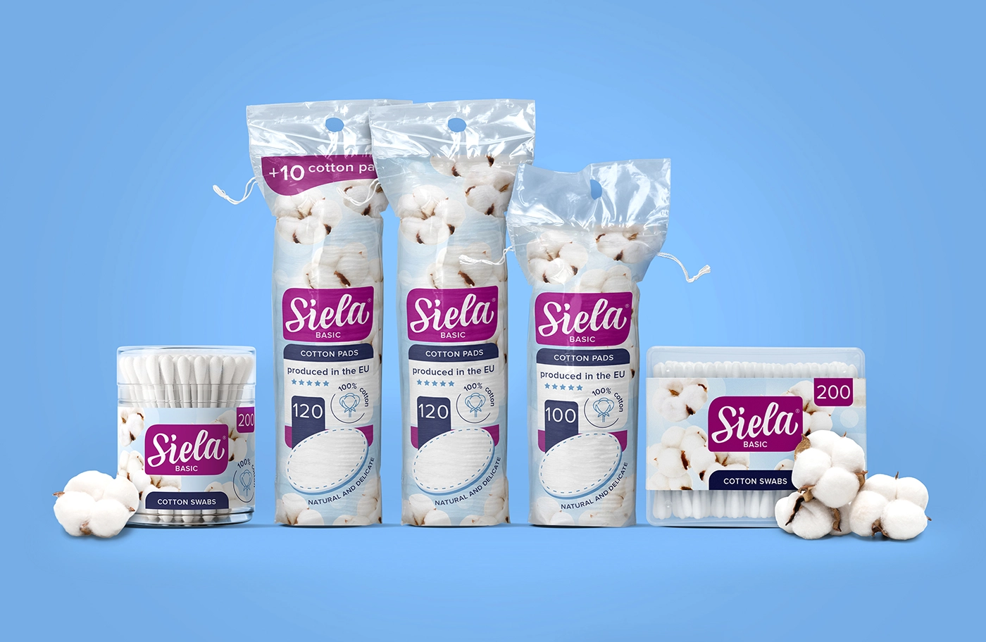 cotton pads and swabs packaging design