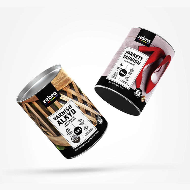 Packaging Redesign for ZEBRA Varnish Line
